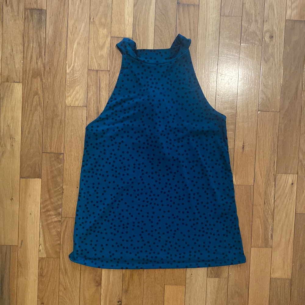 BANANA REPUBLIC Height neck sleeveless polka dot top